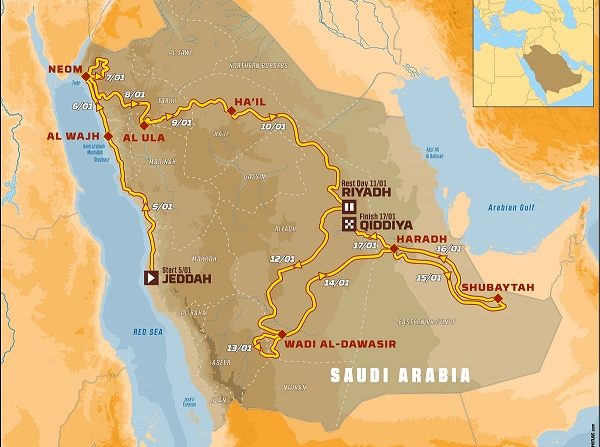 Il percorso del Rally Dakar 2020