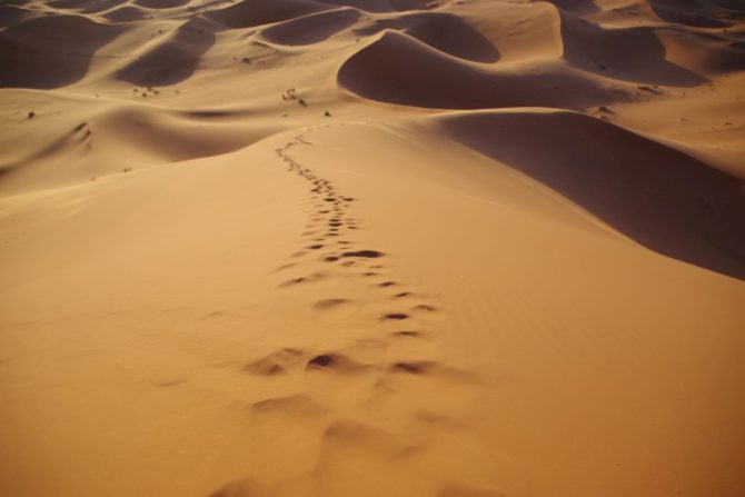 Le dune di Merzouga in Marocco
