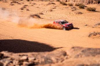 Immagine del Mitsubishi Pajero guidato da Schiumarini e Gaspari